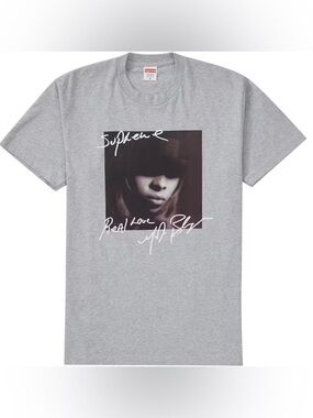 Supreme FW19 Mary J. Blige Tee Heather Grey Size Large NWT Sealed